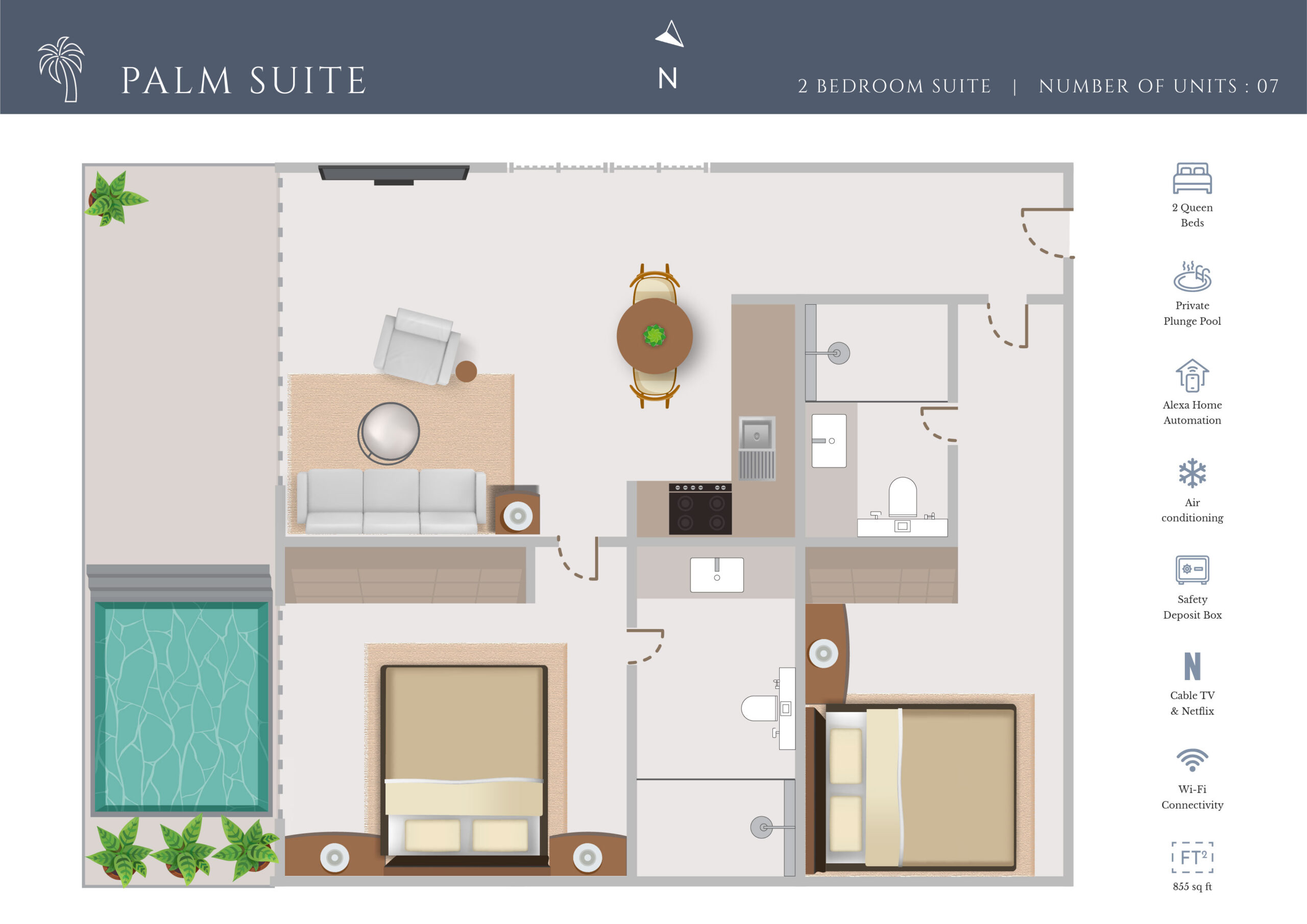 Palm Suite floor plan