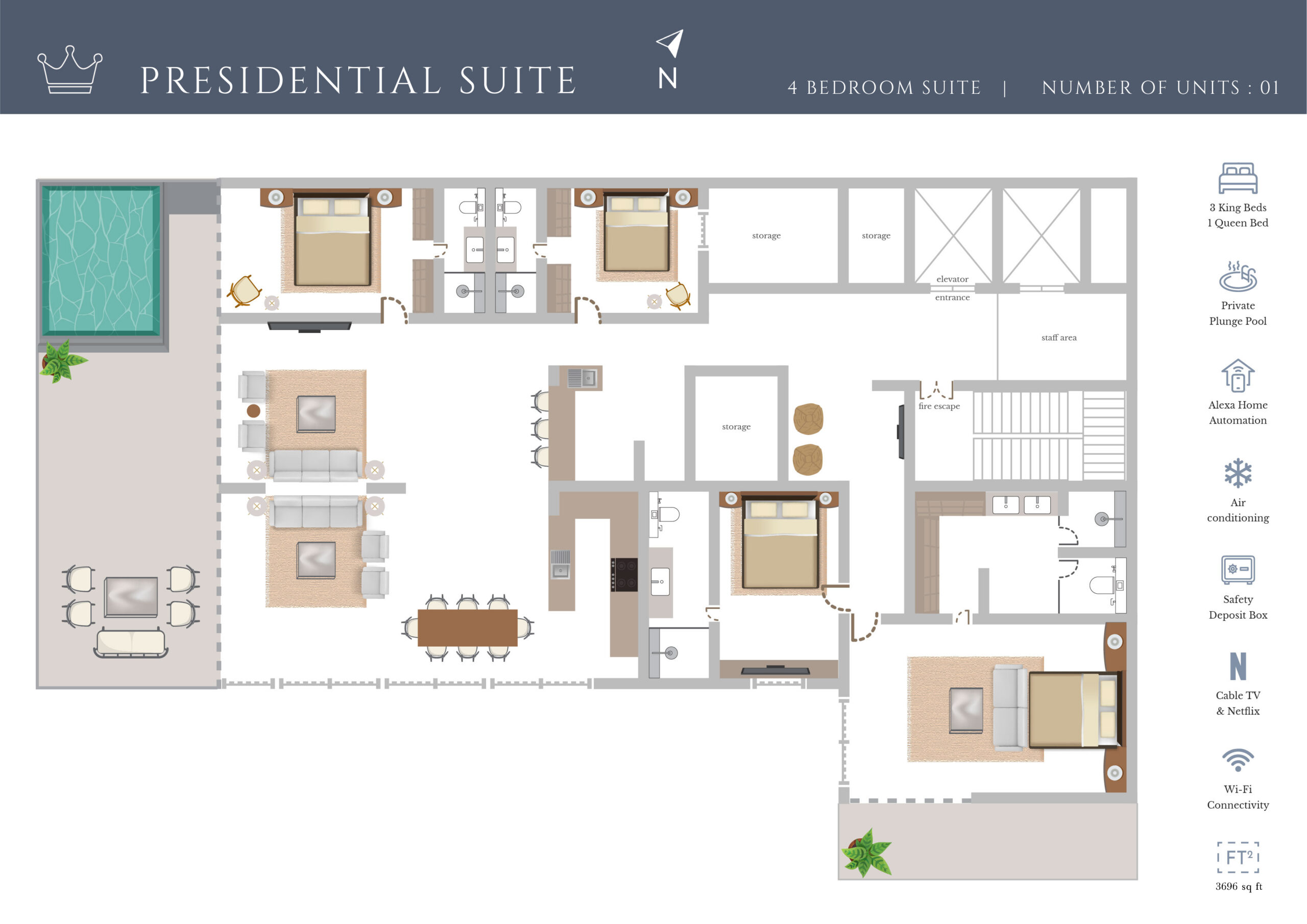 Presidential Suite floor plan